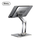 Adjustable Rotating Tablet & Phone Stand | Universal Foldable Desktop Holder for iPad & Smartphones (Gold)