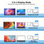 HGFRTEE 15.6″ 1080P Portable Gaming Monitor | Full HD LCD Display with G-Sync, Adjustable Stand & VESA Mount for Laptop, PC, PS5, Xbox & Mobile