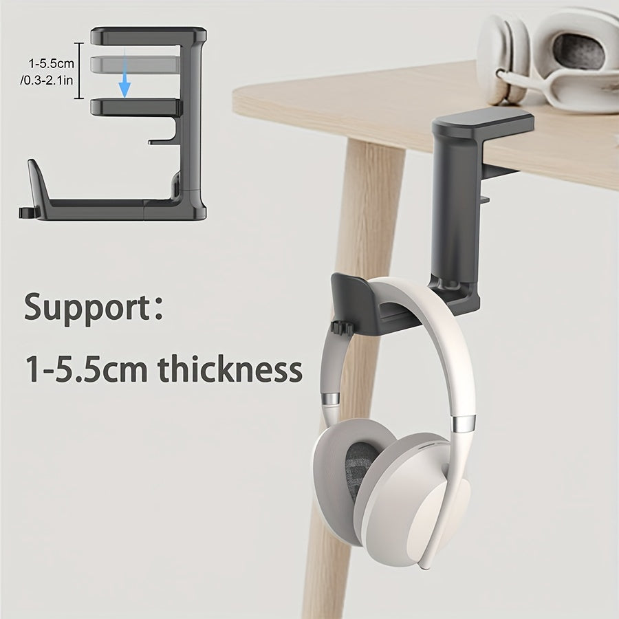 360° Rotating Headphone Stand | Desktop Headset Holder & Gaming Hook for Earphones & Controllers