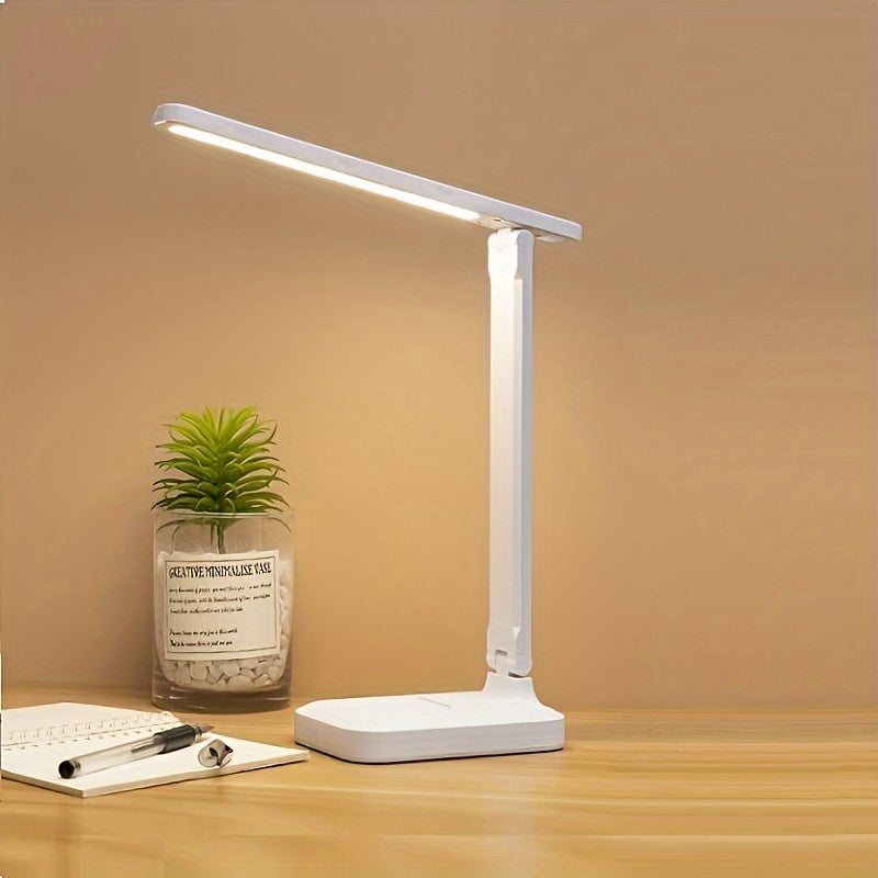 USB LED Desk Lamp | Touch Dimmable with Phone Holder & Eye-Care Light