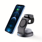 3-in-1 Magnetic Wireless Charger Stand | Fast Charging for iPhone, Apple Watch & AirPods