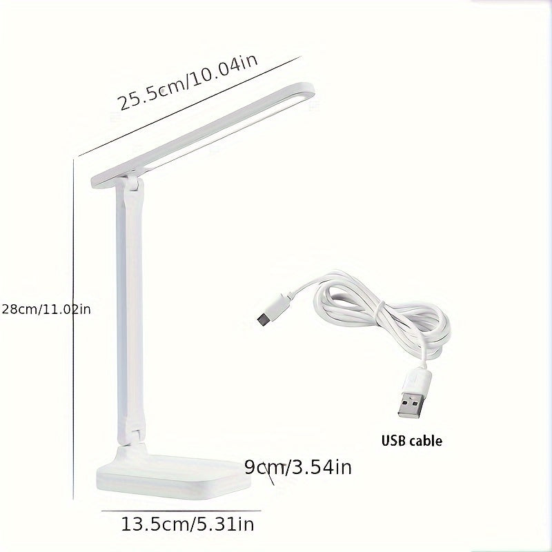 USB LED Desk Lamp | Touch Dimmable with Phone Holder & Eye-Care Light