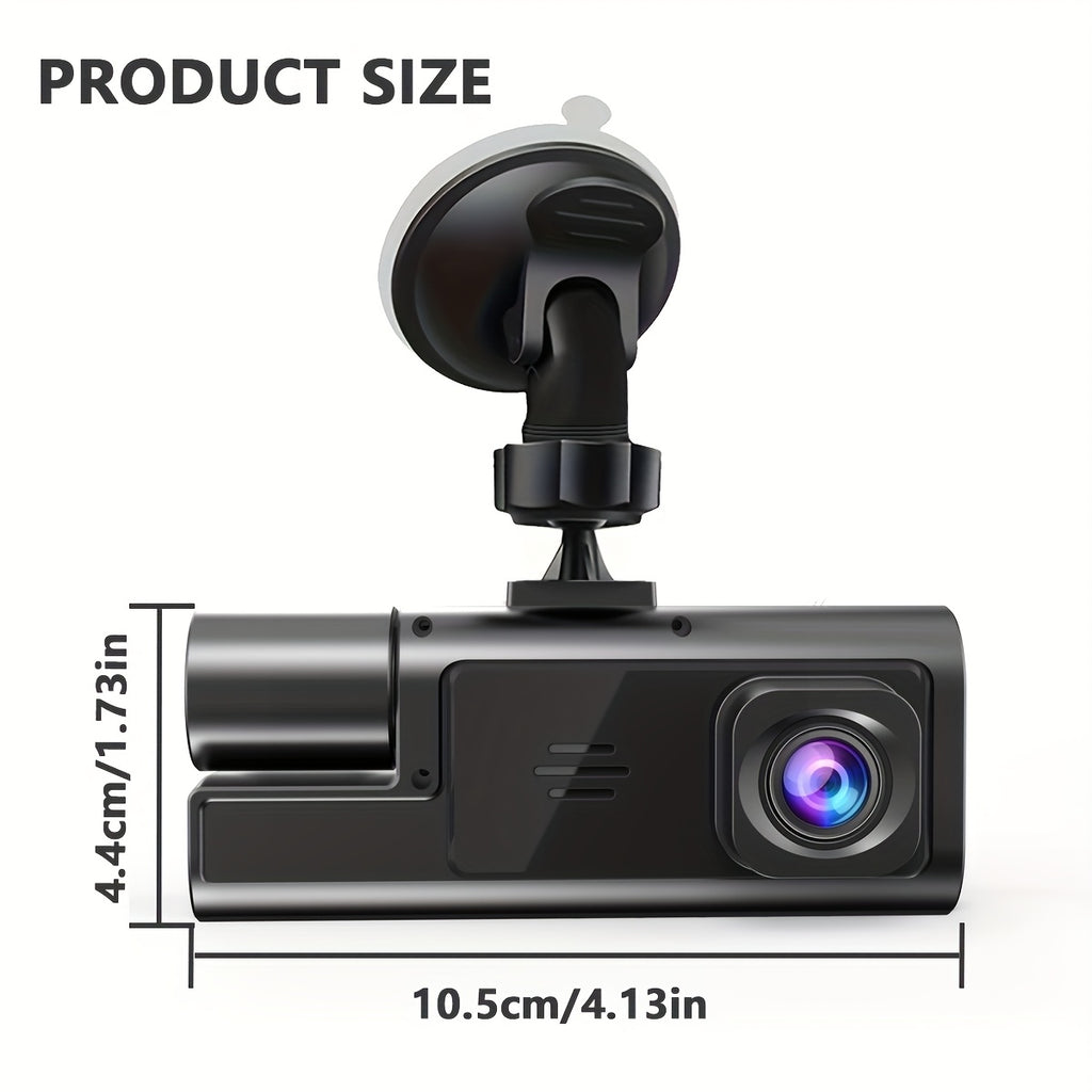 1080P Dual Dash Cam | Front & Inside Car Camera with 170° Wide Angle, Night Vision, 24h Parking Monitor, Loop Recording & G-Sensor