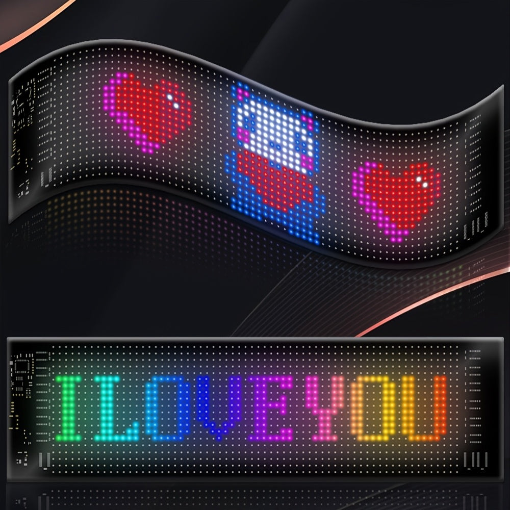 Flexible LED Pixel Display | Programmable RGB Night Light with App Control for Wall, Desk, Gaming & Decor