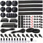 Cable Management Kit | Wire Organizer with Clips & Adhesive Strips for Home & Office Setup