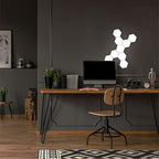 DIY Hexagonal LED Wall Light Set | 6-Pack | USB Powered Up-Lighting | Wall-Mounted