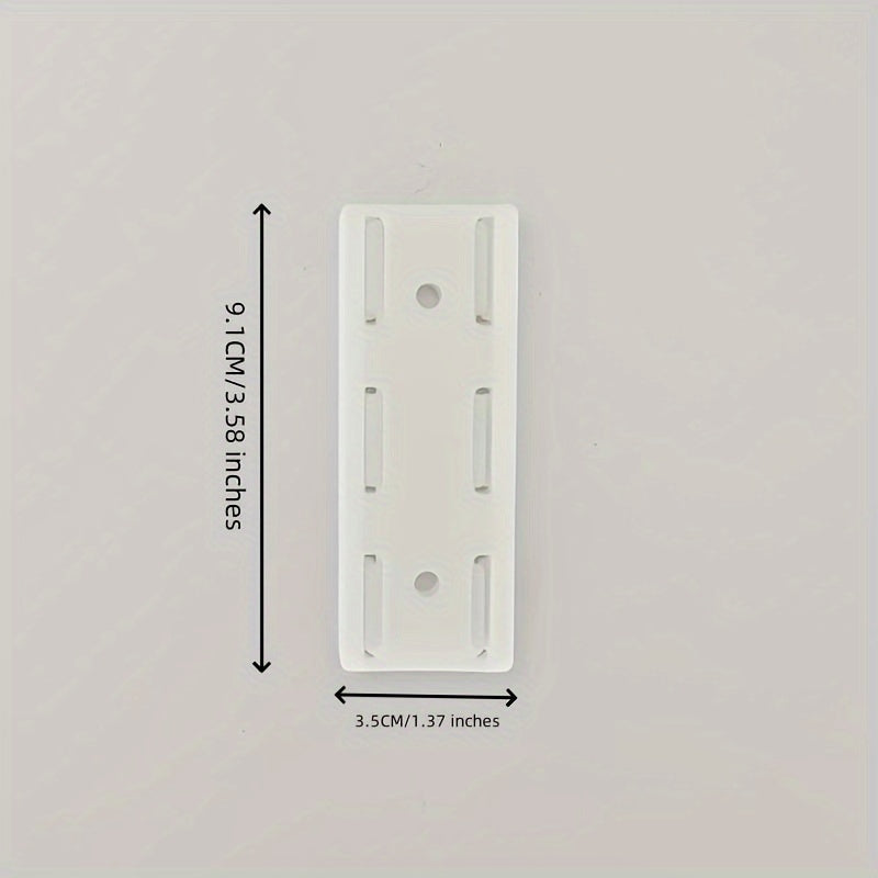 5-Pack Wall-Mounted Power Strip Holders | No-Drill, Removable Organisers for Routers, Remotes & Devices