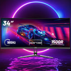 LXZ 34inch 21:9 UWQHD (3440x1440) | 165Hz PC Screen, 1500R Ultra-wide Curved Gaming Monitor, 1ms, FreeSync, 178° Wide Viewing Angle