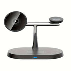 3-in-1 Magnetic Wireless Charging Stand – Fast Charger for iPhone, Apple Watch & AirPods
