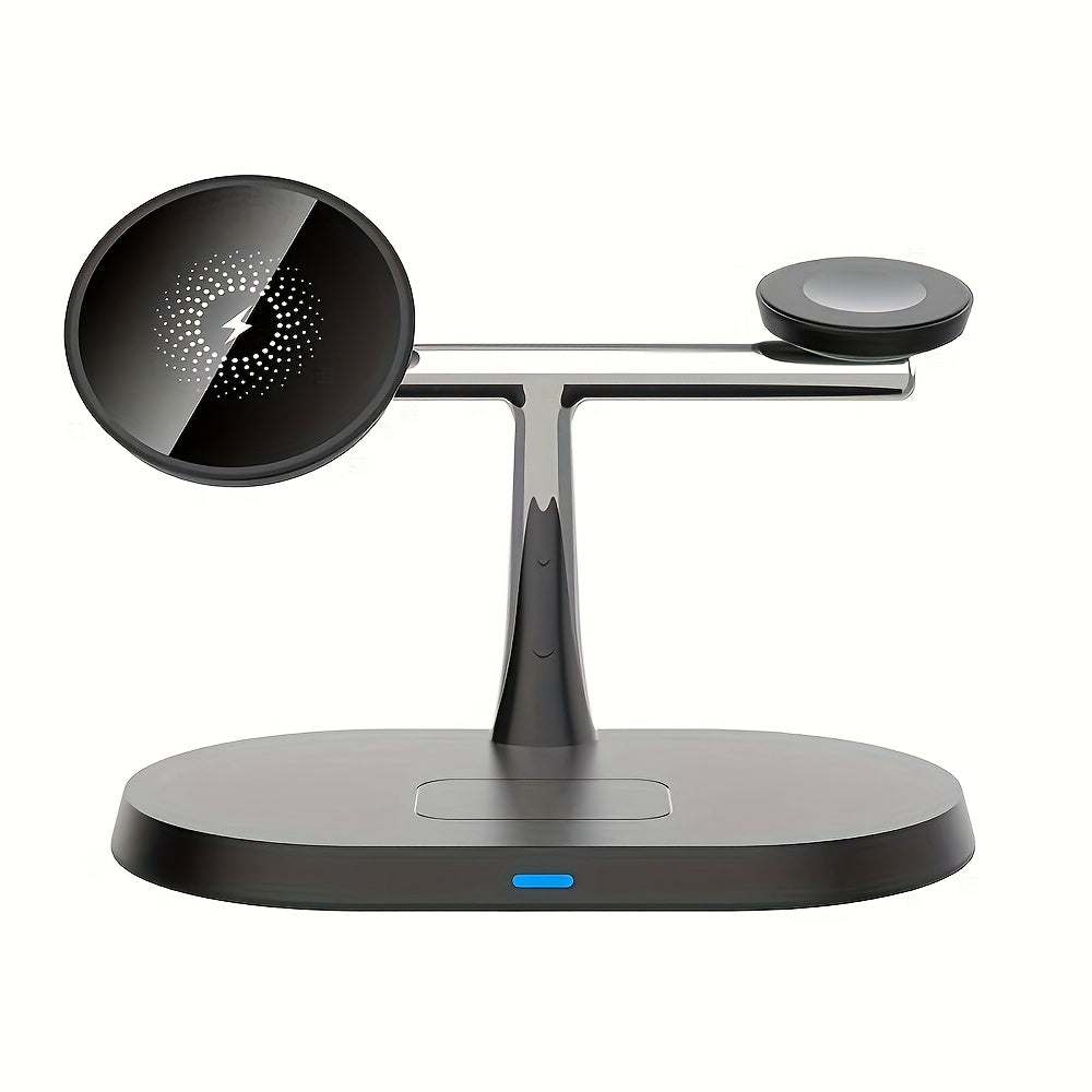 3-in-1 Magnetic Wireless Charging Stand – Fast Charger for iPhone, Apple Watch & AirPods