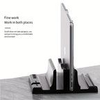 Space-Saving Laptop Holder Stand | Vertical Storage Rack | For Macbook, iPad, Tablet | Compact
