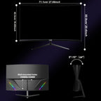 LXZ 32″ Curved Gaming Monitor | 180Hz QHD 2560x1440P Frameless Display with FreeSync, Eye Care & Wall Mount Support