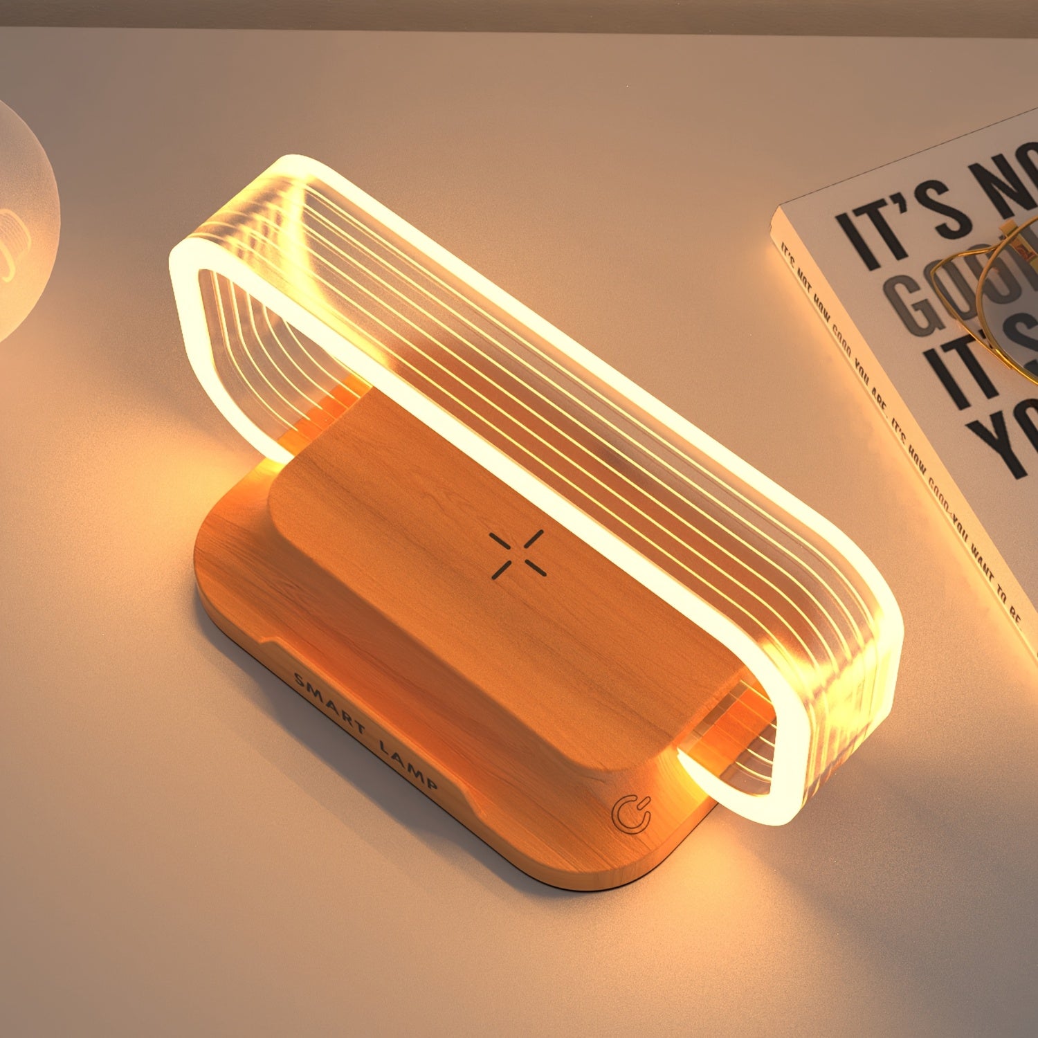 Wireless Charging Desk Lamp | 15W LED Light | Touch Control | Adjustable Brightness