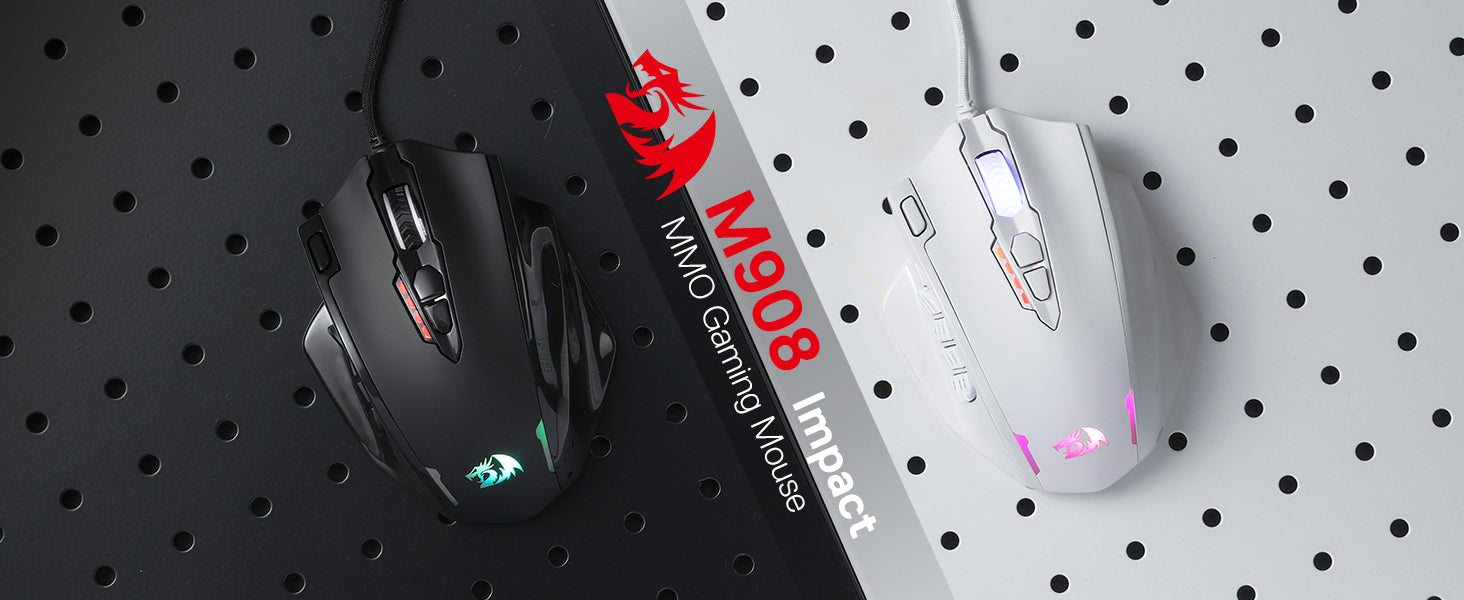 Redragon M908 Gaming Mouse 18 Programmable Mouse Buttons 12400 DPI