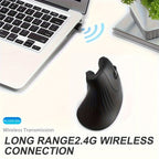 Ergonomic 2.4G Wireless Optical Mouse – Right-Handed, Crystal Design for PC & Laptop | Design | Game | Office