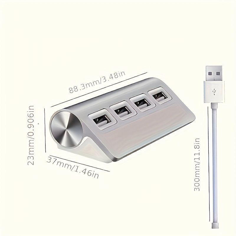 VVIA 4-Port USB 3.0 Aluminium Hub | High-Speed USB Powered Expander for PC & Laptop