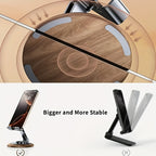 Carbon Steel Phone & Tablet Stand | Foldable | Adjustable | 360° Rotation