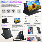NSEOVS 15.6″ 1080P Portable IPS Monitor with HDR, Dual Speakers & Smart Cover | External Display for PC, Laptop, Phone & Gaming