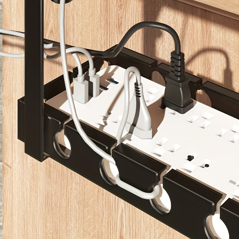 Under Desk Cable Management Tray | Clamp Mount Carbon Steel Organizer for Office & Home Setup