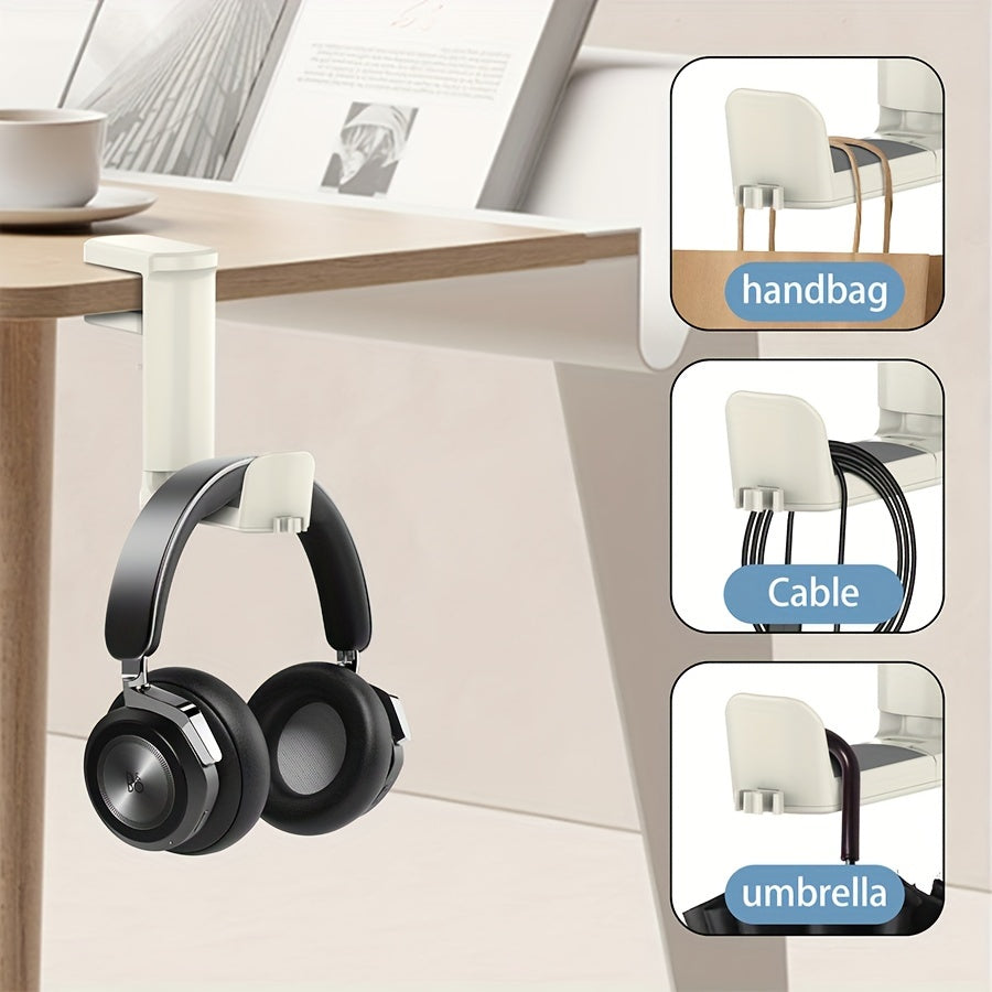 360° Rotating Headphone Stand | Desktop Headset Holder & Gaming Hook for Earphones & Controllers