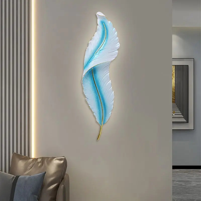 Modern Minimalist LED Luxury Feather Fine Carved Pattern | Wall Lamps for Bedroom Walls