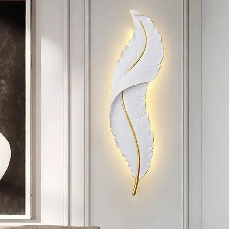 Modern Minimalist LED Luxury Feather Fine Carved Pattern | Wall Lamps for Bedroom Walls