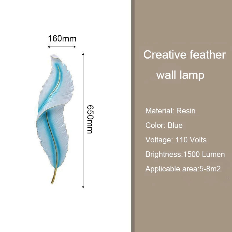 Modern Minimalist LED Luxury Feather Fine Carved Pattern | Wall Lamps for Bedroom Walls