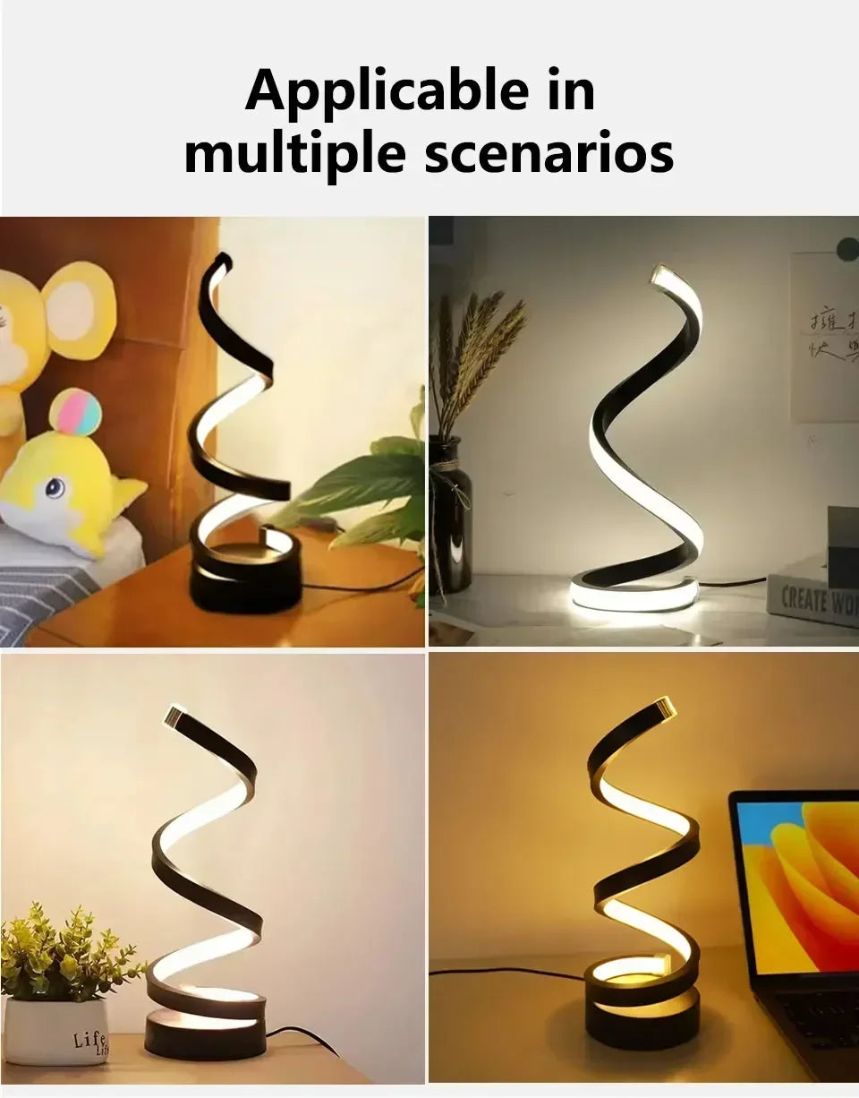 Modern Minimalist Spiral Desk Lamp