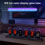 RGB Nixie Tube Clock with IPS Display – Unique Desktop & Gaming Room Decor