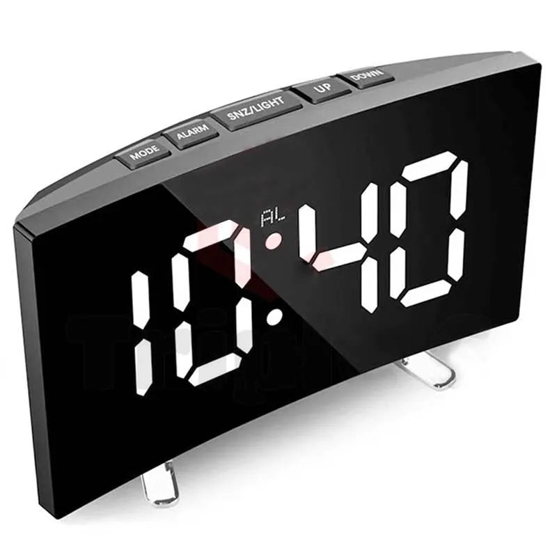 Sleek Modern Digital Mirror Alarm Clock