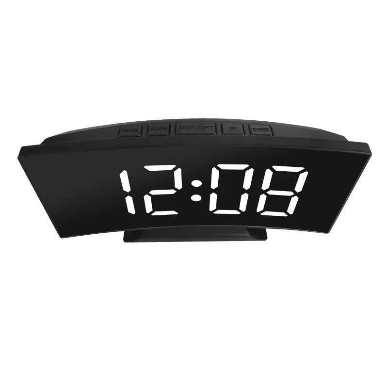 Sleek Modern Digital Mirror Alarm Clock