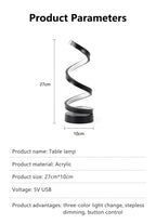 Modern Minimalist Spiral Desk Lamp