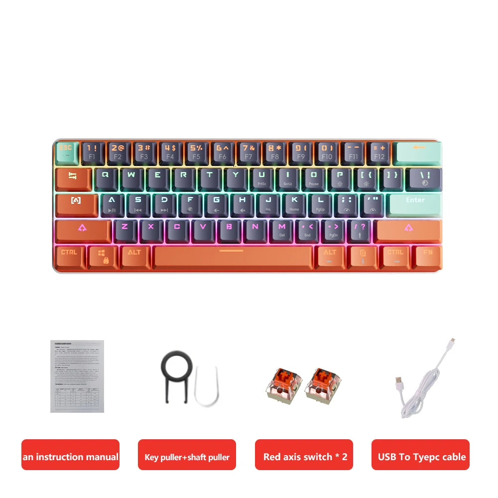 MUCAI Esports Mechanical Keyboard | 61 key | Swappable Keys