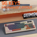 FreeWolf M96 Wireless Mechanical Keyboard | Dual Mode (BT/2.4G) | OLED Screen