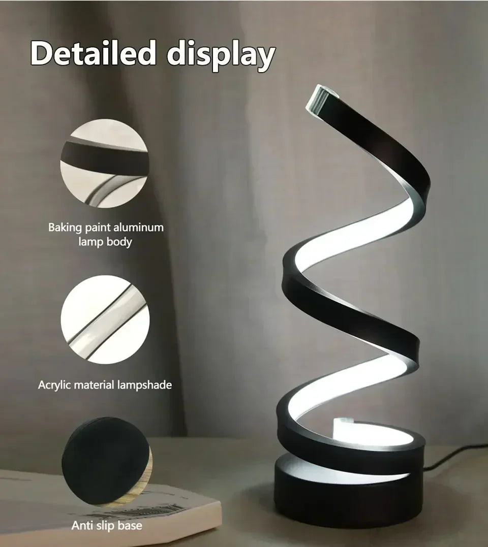 Modern Minimalist Spiral Desk Lamp