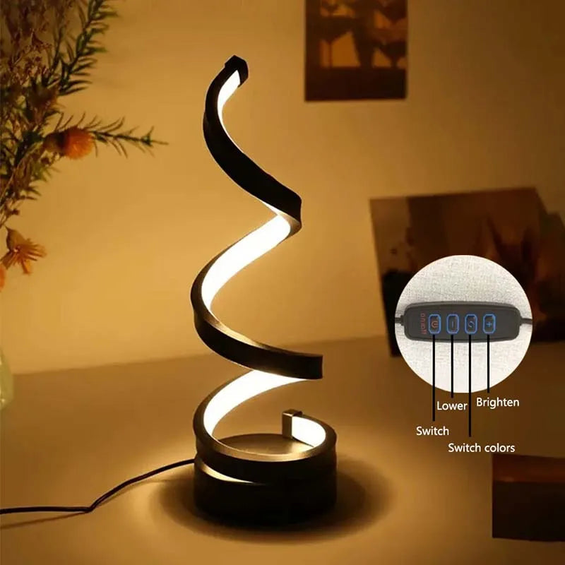 Modern Minimalist Spiral Desk Lamp