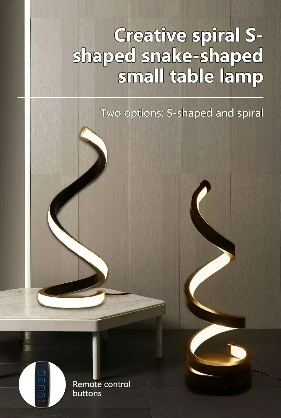 Modern Minimalist Spiral Desk Lamp
