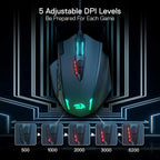 Redragon M908 Gaming Mouse 18 Programmable Mouse Buttons 12400 DPI