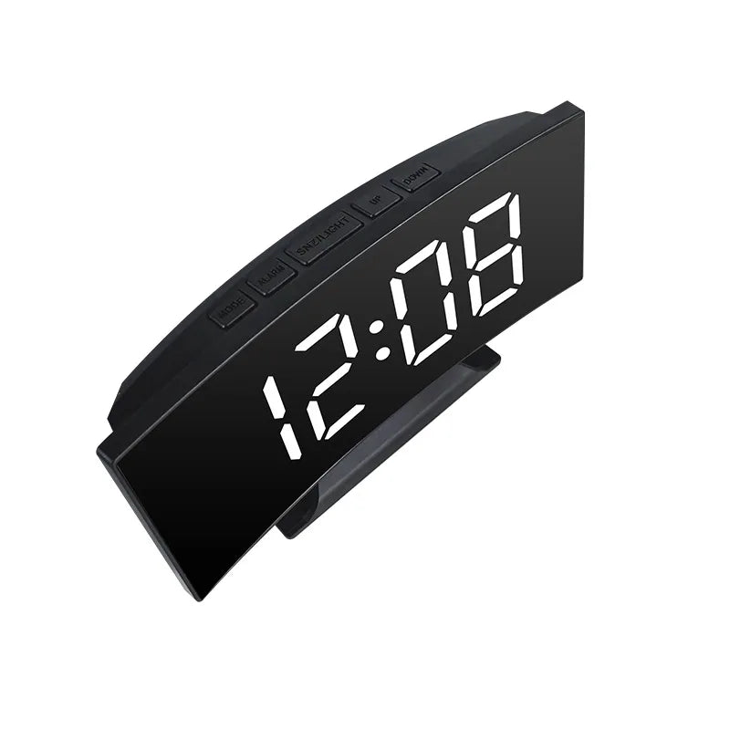 Sleek Modern Digital Mirror Alarm Clock
