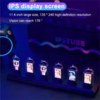 RGB Nixie Tube Clock with IPS Display – Unique Desktop & Gaming Room Decor