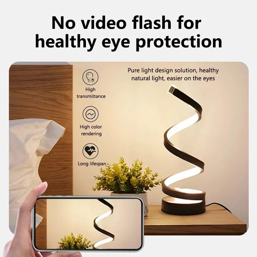 Modern Minimalist Spiral Desk Lamp