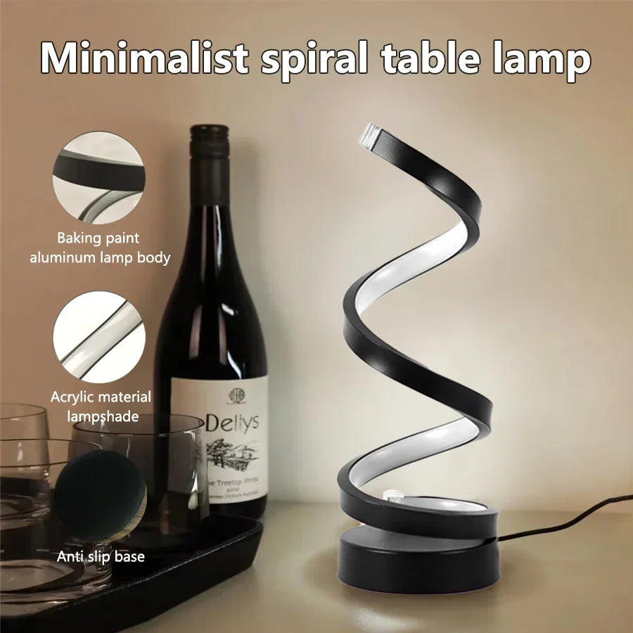 Modern Minimalist Spiral Desk Lamp