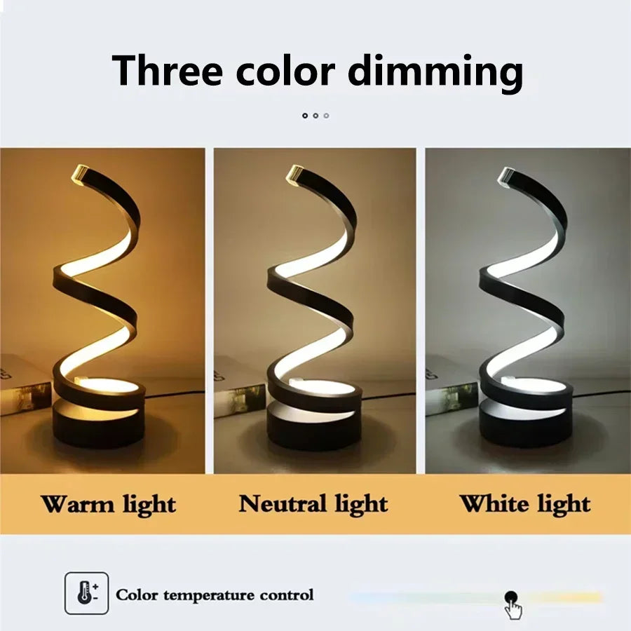 Modern Minimalist Spiral Desk Lamp