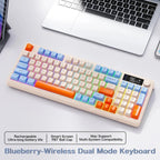 FreeWolf M96 Wireless Mechanical Keyboard | Dual Mode (BT/2.4G) | OLED Screen