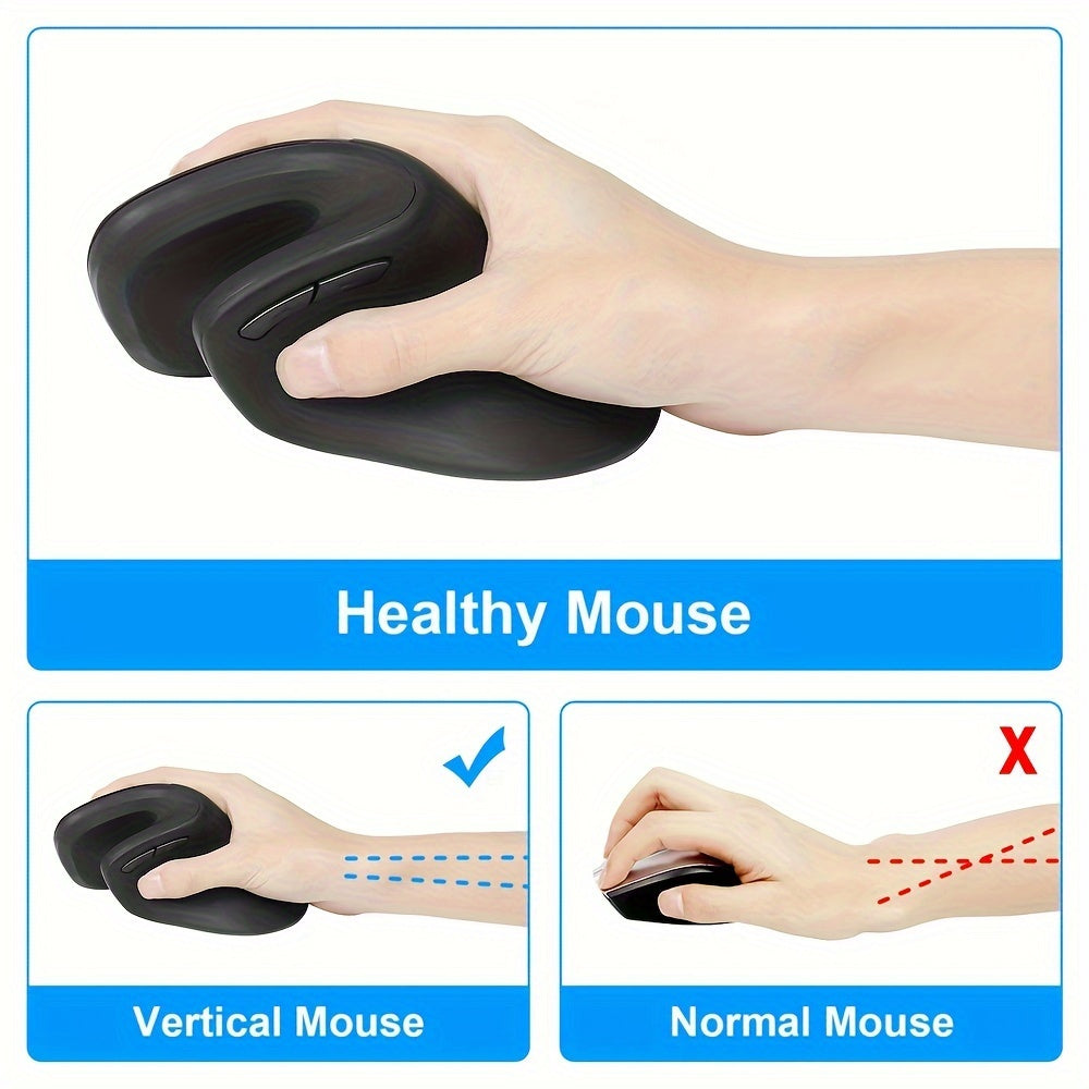 Ergonomic 2.4G Wireless Optical Mouse – Right-Handed, Crystal Design for PC & Laptop | Design | Game | Office