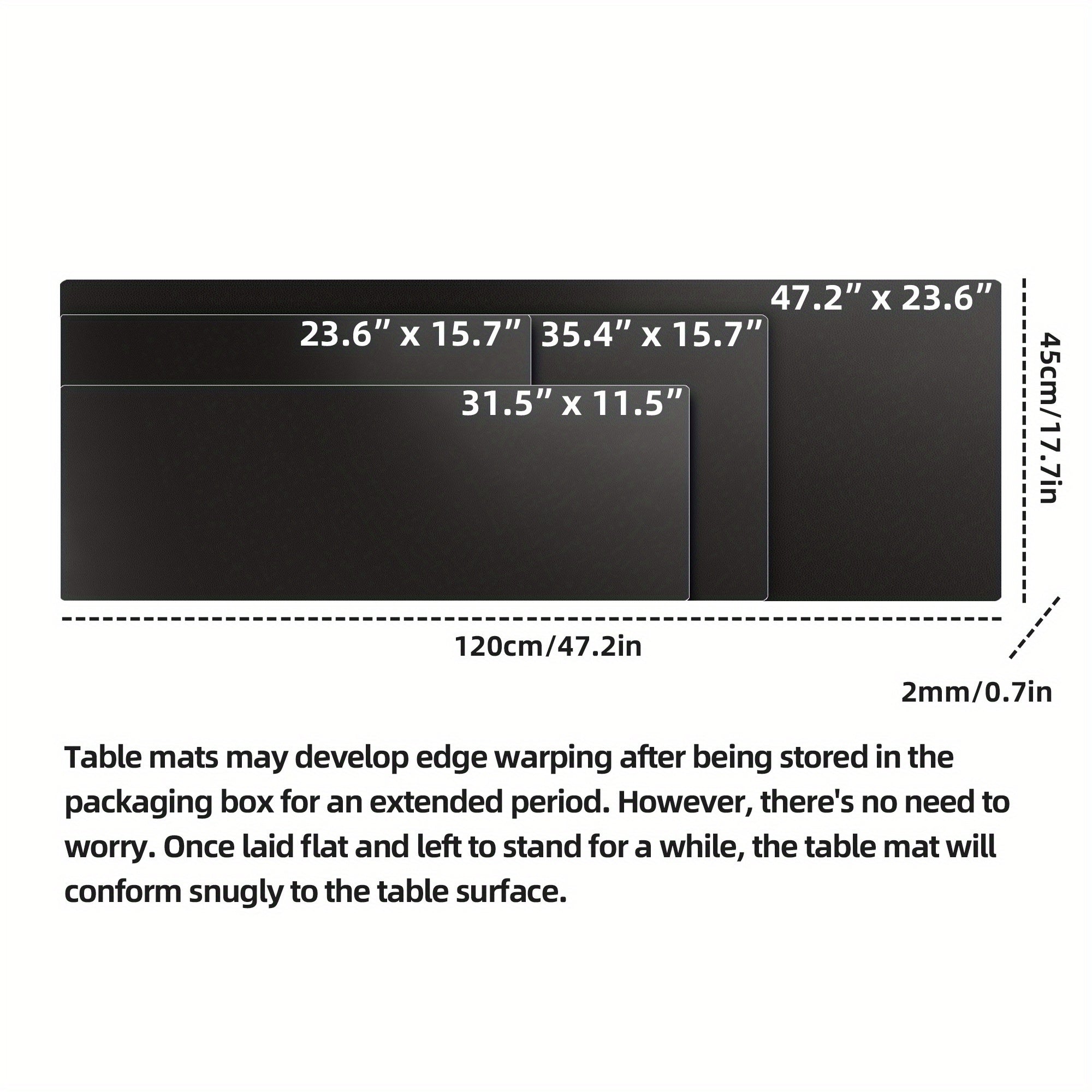 Premium | Black Faux Leather Desk Mat | Large Mouse Pad for Office & Home | Multiple Sizes Available