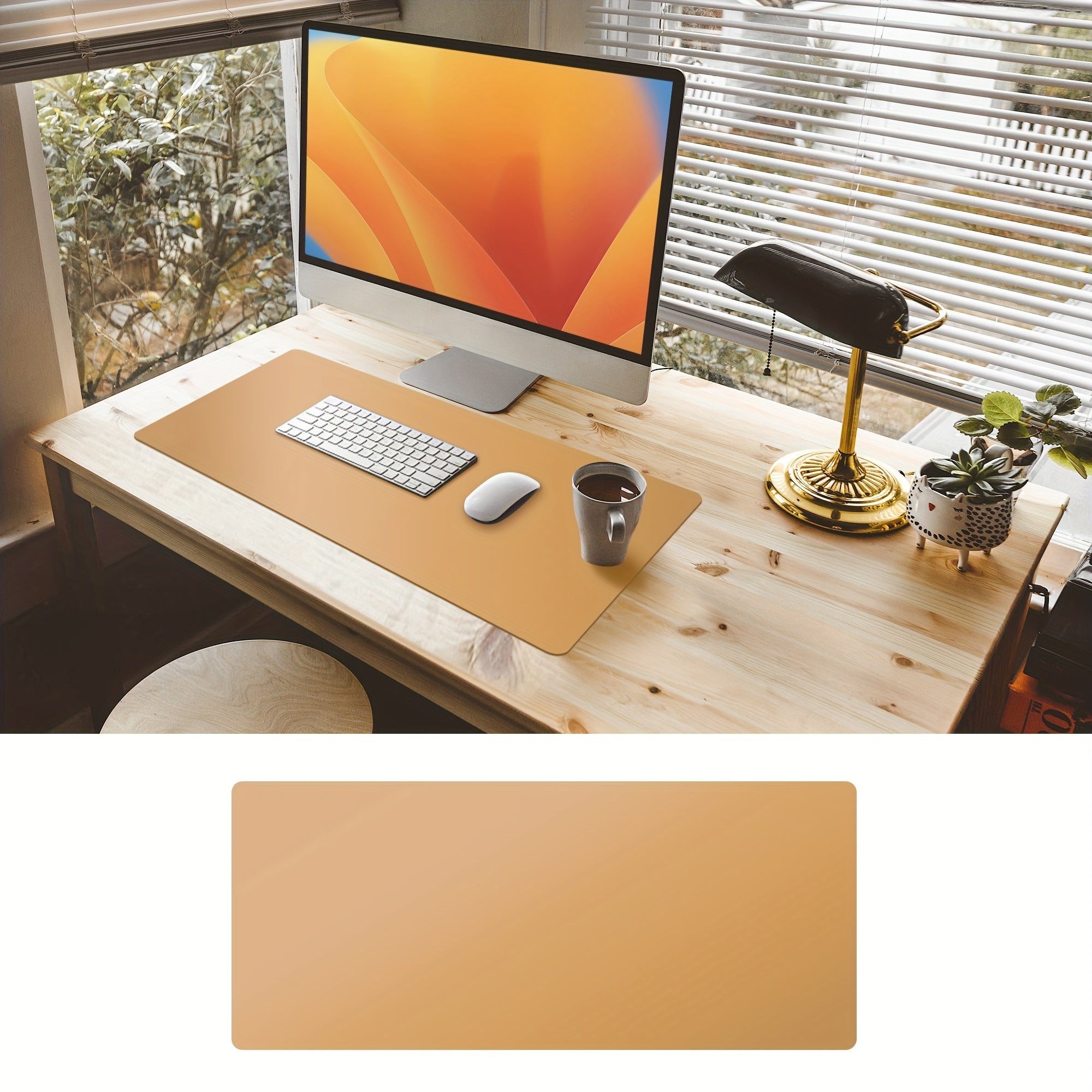 Premium | Black Faux Leather Desk Mat | Large Mouse Pad for Office & Home | Multiple Sizes Available