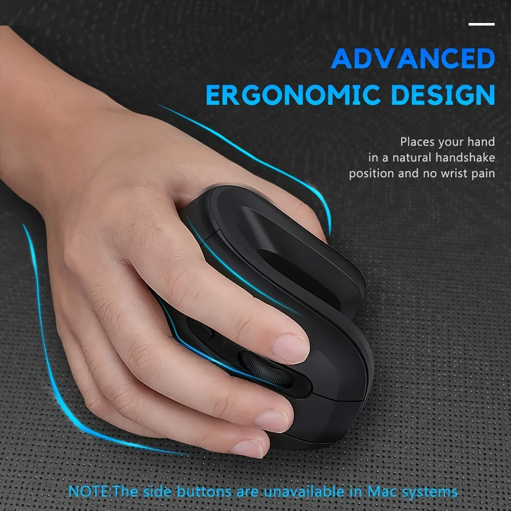 Ergonomic 2.4G Wireless Optical Mouse – Right-Handed, Crystal Design for PC & Laptop | Design | Game | Office