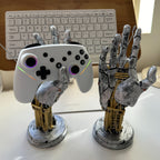 1Pc | Cyberpunk 3D Printed Game Controller | Adjustable | Phone Stand – ABS Desk Organizer