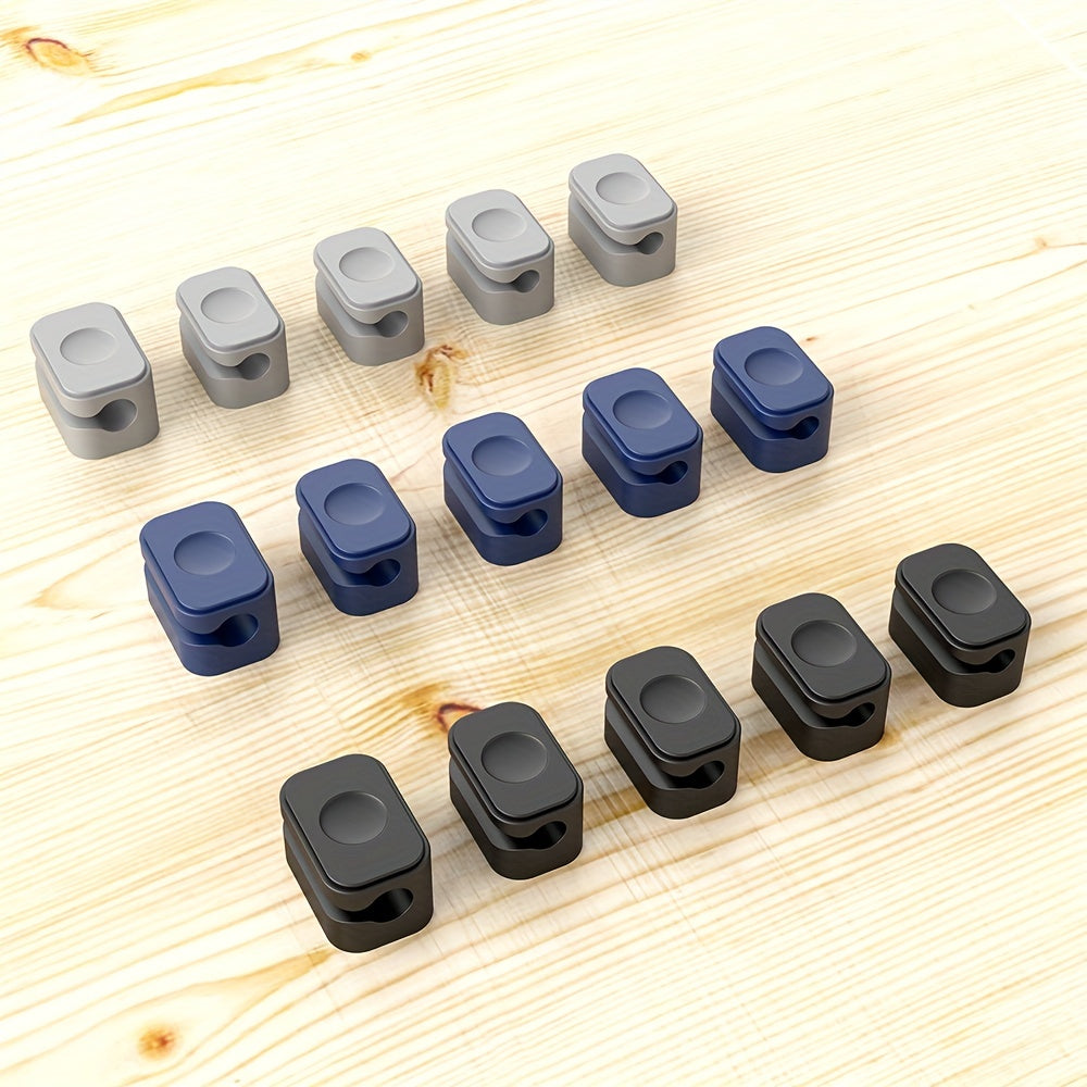5-Pack Magnetic Cable Clips | Desk Cord Organizer for USB-C, Lightning & Micro Cables, Multi-Surface Adhesive